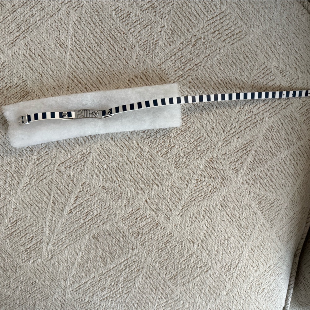 Origami Owl Navi and White Striped Bracelet
